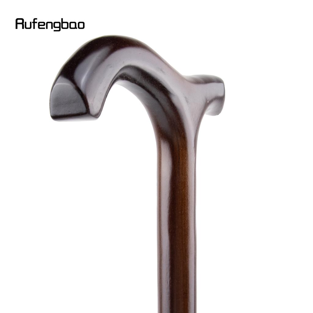 Brown Wooden Single Joint Fashion Walking Stick Decorative Cospaly Cane Halloween Mace Crutch Wand Crosier 92cm