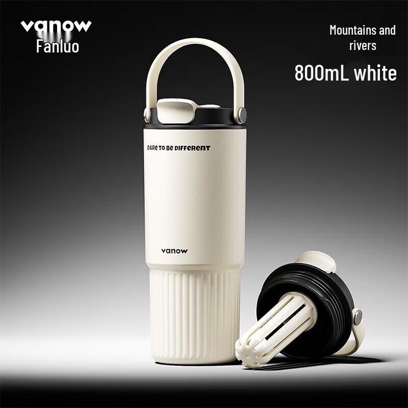 Vanow Large Capacity Ceramic Lined Straw Insulated Bottle