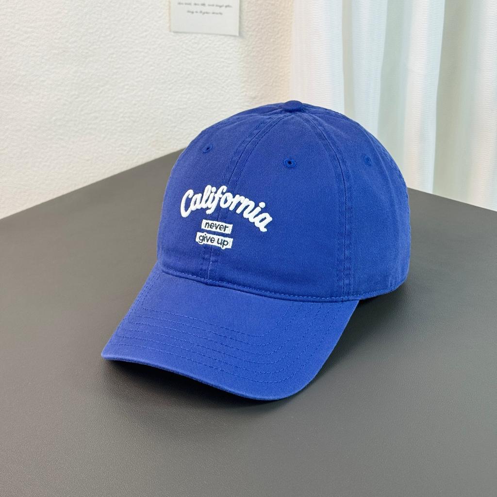Fashion Hat Big Head Circle Letter Embroidery Soft Top Baseball Cap Califor American Men's and Women's Fashion Casual Face Duck Tongue