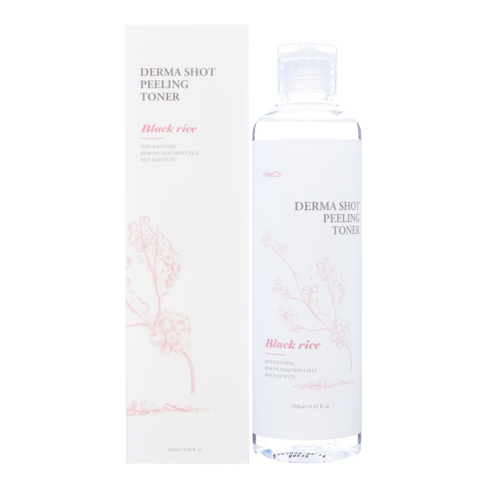 

Отшелушивающий тонер для лица Корея с экстрактом чёрного риса MEDB Derma Shot Toner Black rice 250мл