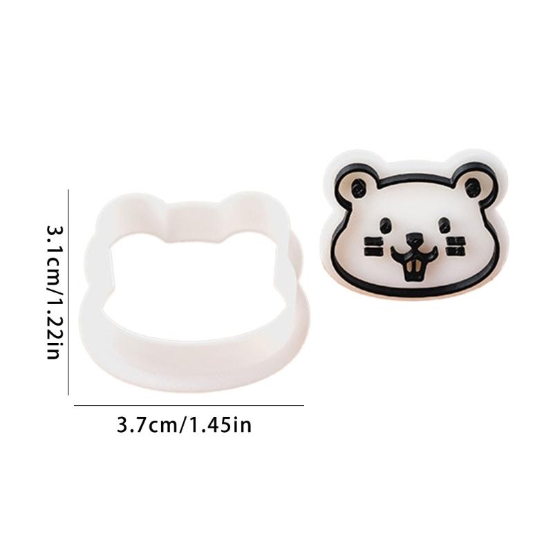 Cartoon Animal Fondant Cookie Cutters Easy to Use Cute Animal Shape Pastry Molds for Creating Delicate Snacks at Homes