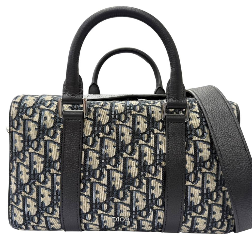 Excellent DIOR Shoulder Bag Rango 26 Oblique Jacquard 2WAY Used