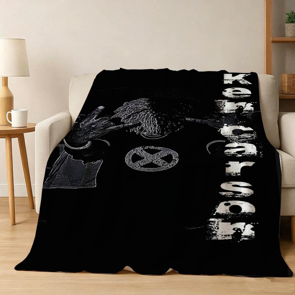 3D K-Ken Snger C-Carson Cover Xperiment Flannel Blanket Soft Throw Blanket Art For Home Decor Bedroom Bed Sofa Picnic Fans Gifts