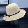 Export Lafite Straw Hat Women's Beach Hat Summer Outdoor Visor Hat Travel Sun Protection Hat French Big Eaves Hat