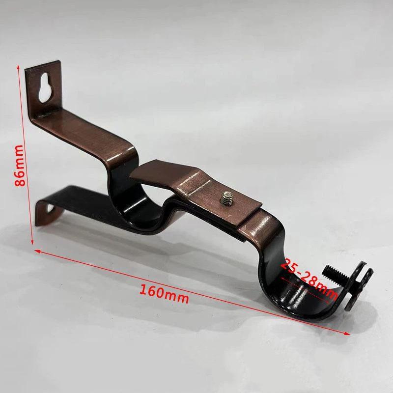 Adjustable Rustproof Metal Curtain Rod Brackets Heavy Duty Holders for Bathroom Living Room Window Use