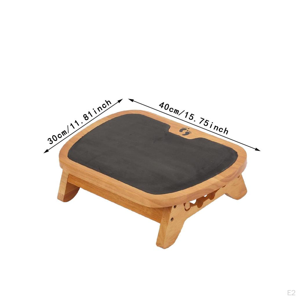 Foot Rest for under Desk at Work Stool Ergonomic Wooden Sturdy Non Slip Footrest Footstool