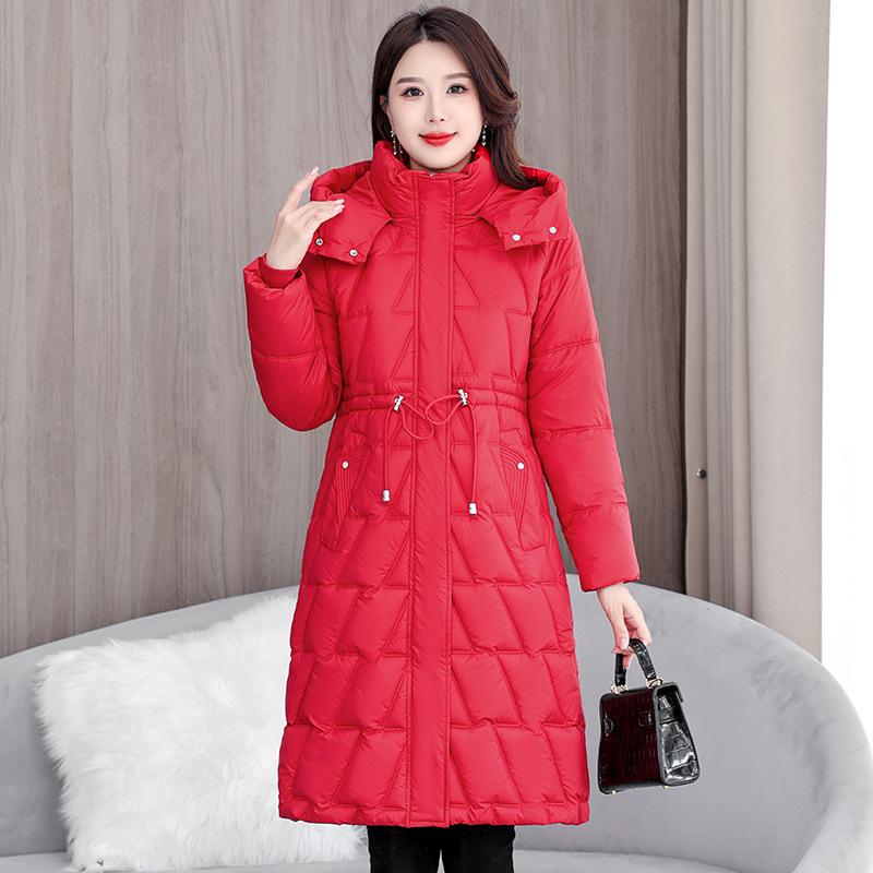 Down Padded Jacket Women's Jacket Winter Long Padded Jacket New Medium Slim Padded Jacket Jacket Thick