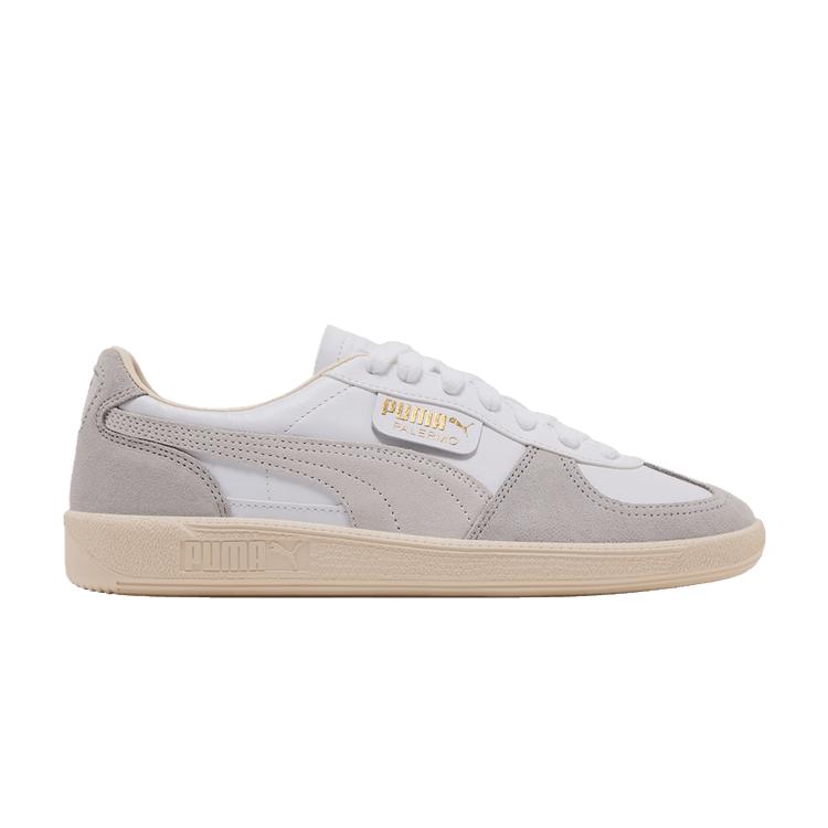 Puma Palermo Leather Puma White Cool Light Gray Sugared Almond 41