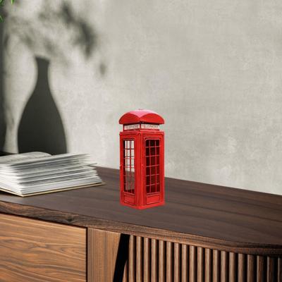 Sparschwein Bank, Wechselgeldbox Desktop Vintage Skulptur Spardose ,Telefonzelle für