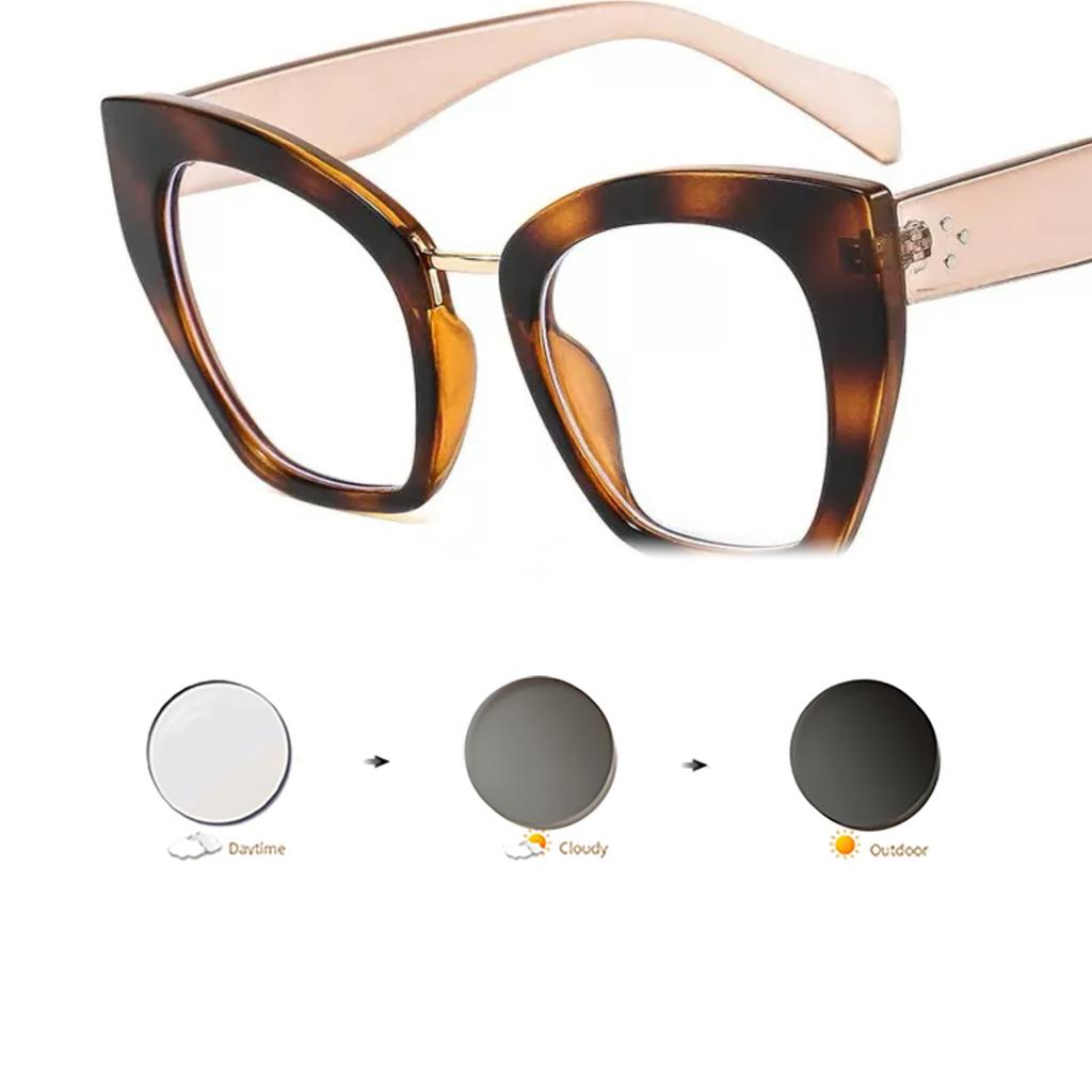 Europe US Retro Cat Eye Oversized Frame Women Eyeglass Multi Color Flat Mirror Trendy Personality Glasses
