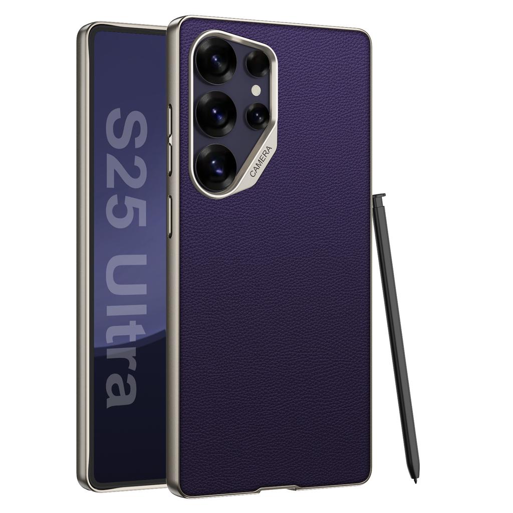 Suitable for Samsung S25Ultra Mobile Phone Case Carbon Fiber Leather Mobile Phone Case S25u Matte Advanced Sense Protection Case