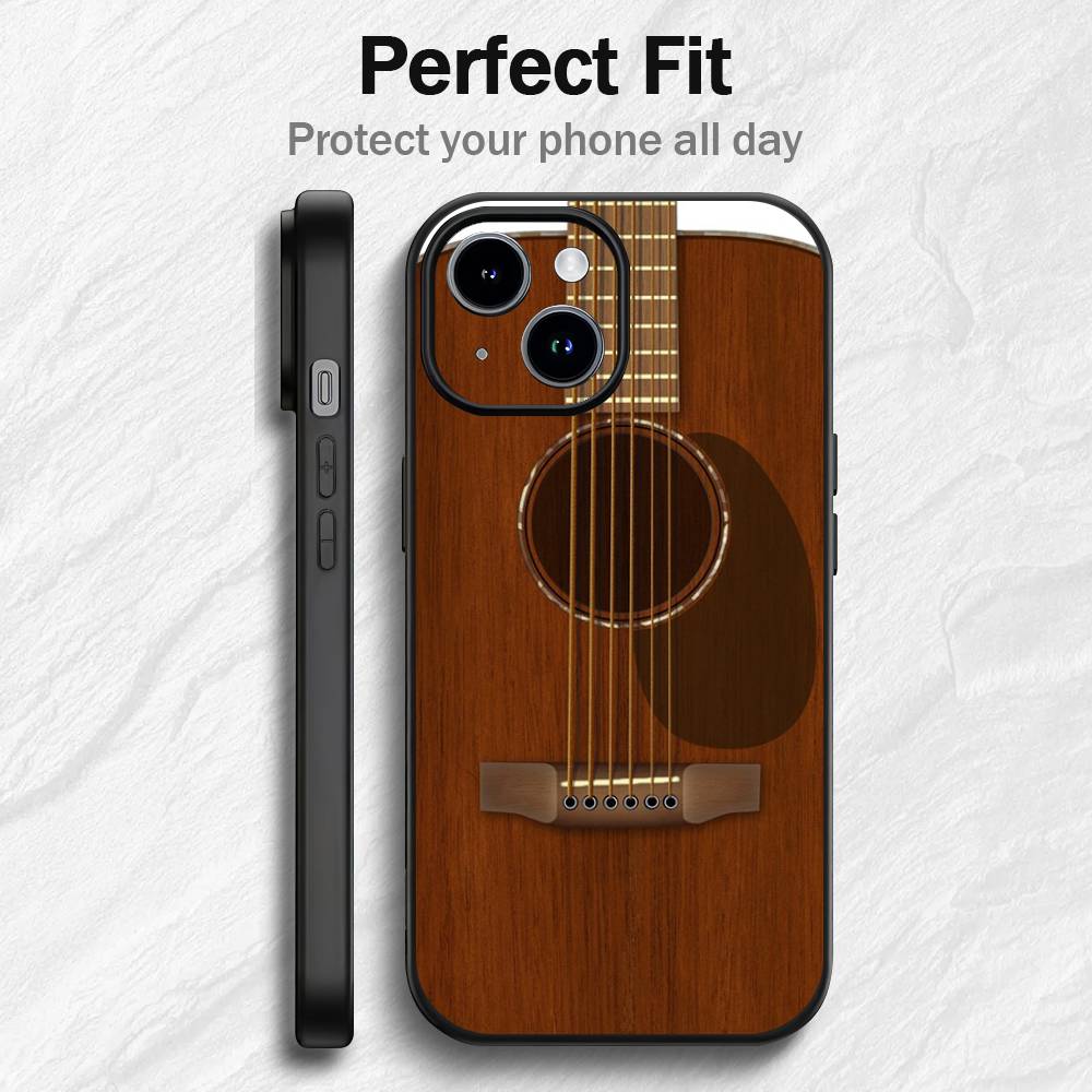 Klasyczna Muzyka Gitara Etui na Telefon Dla iPhone 17 16 15 14 13 12 PRO MAX PLUS Mini TPU Miękkie Przyjazne dla Skóry etui