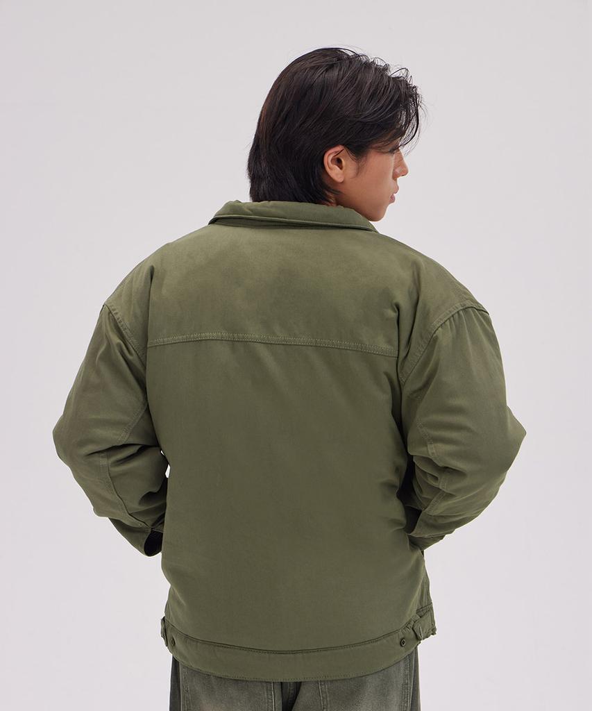Astral Projection Oversized Trucker Jacket_Khaki