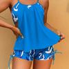European and American Conservative Split Swimsuit New Gini Belly Cover Large Size Swimsuit Flat Angle with Chest Pad