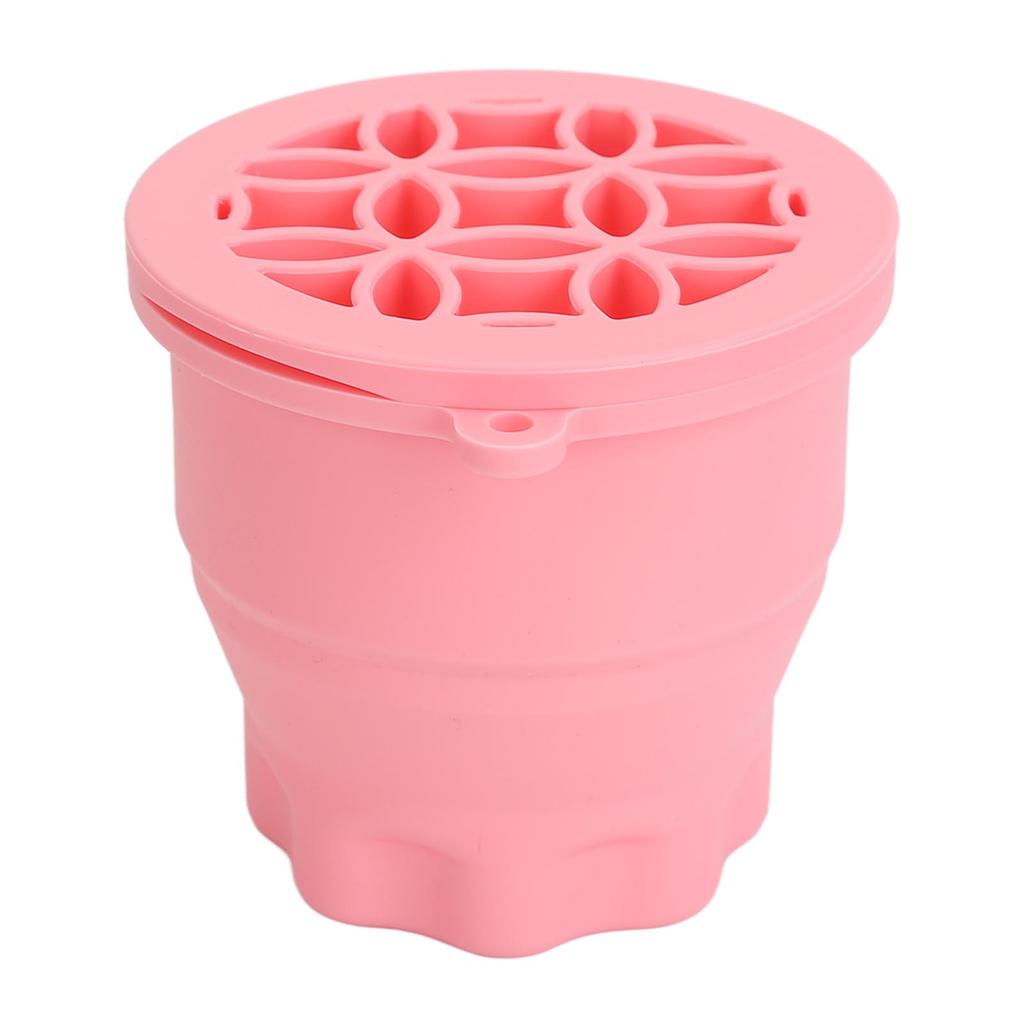 Makeup Brush Cleaner Cup Cosmetic Brush Cleaning Pad Drying Rack Silicone Scrubber Bowl Portable Washing Tool