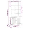 VidaXL Bibliothèque VIGO gris 85x35x170 cm bois massif de pin 353198