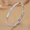 New 925 Silver Elegant Peacock Opening Screen Bracelet Bangles For Women Fashion Party Wedding Accessories Jewelry Gift
