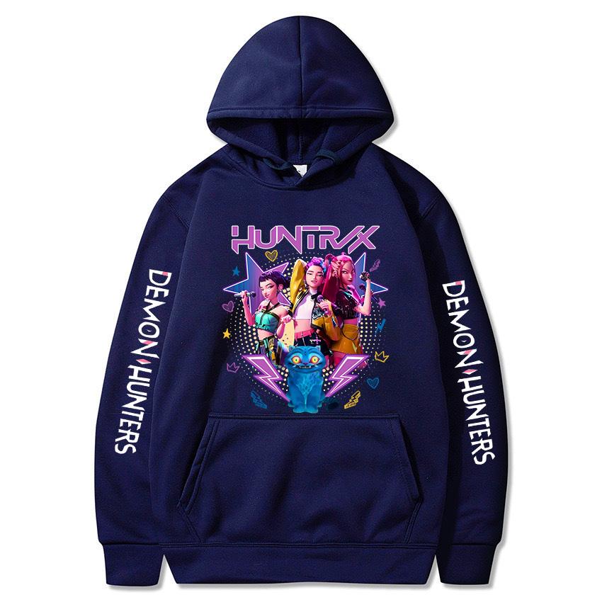 Kpoop Demon Hunters Hoodies Women Mange Vintage Hoody Clothes Y2k Hooded Streetwear Funny Movie Sweatshirts