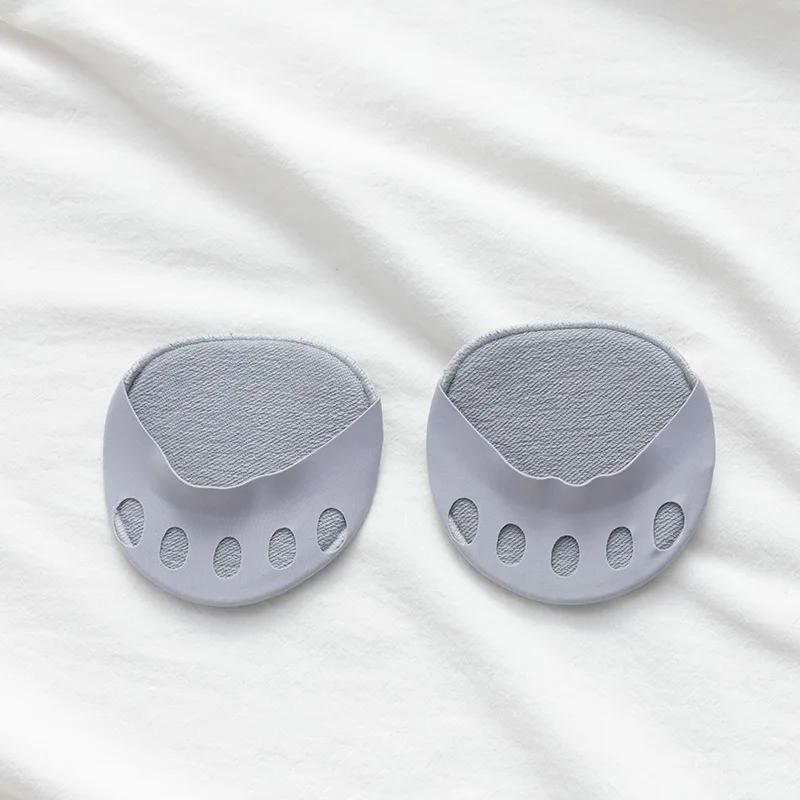 Five Fingers Forefoot Pads for Women High Heels Half Insoles Summer Thin Breathable Ice Silk Invisible No Show Socks Insoles