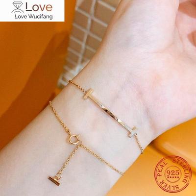 925 Sterling Silver Smile Face Bracelet Ladies Simple High -End Korean Fashion Jewelry Diamond Valentine 'S Day Anniversary Gift