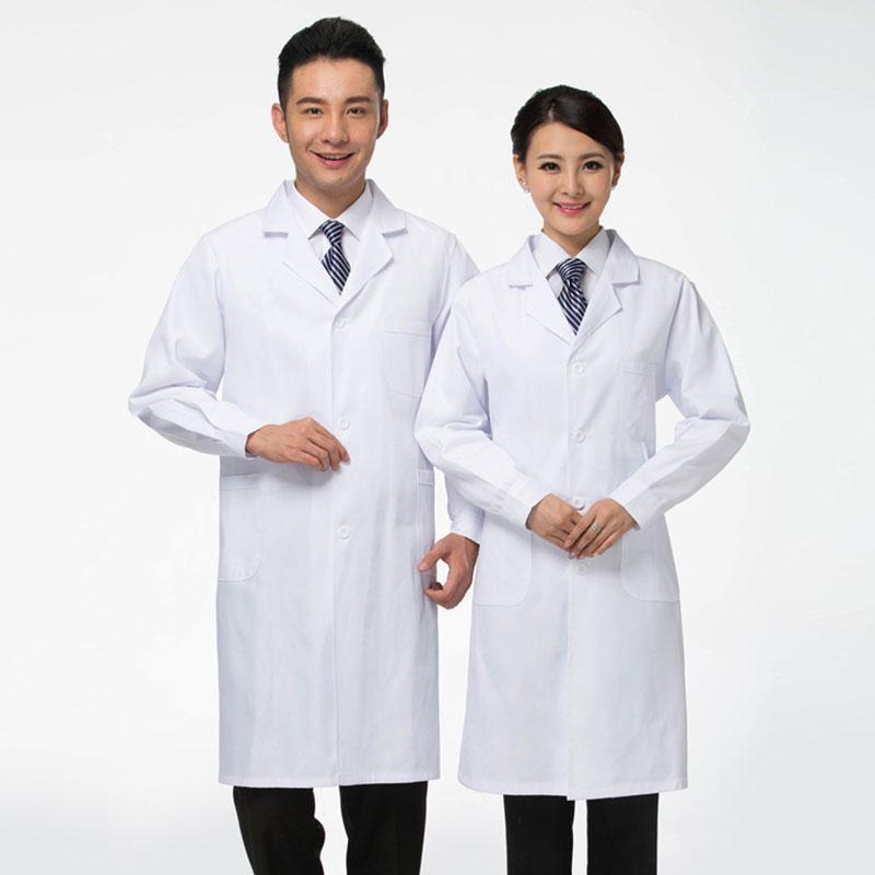Doctor Work Clothes Nurse White Long Sleeves Men And Women In A Variety Sizes Of