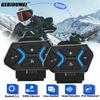 Kebidumei 500M 2-Person Full Duplex Talk Wireless Motorcycle Helmet Intercom V5.4 Bluetooth Headset Handsfree Waterproof & Noise Reduction