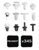 Peugeot Car Clip Set, 345 Pieces