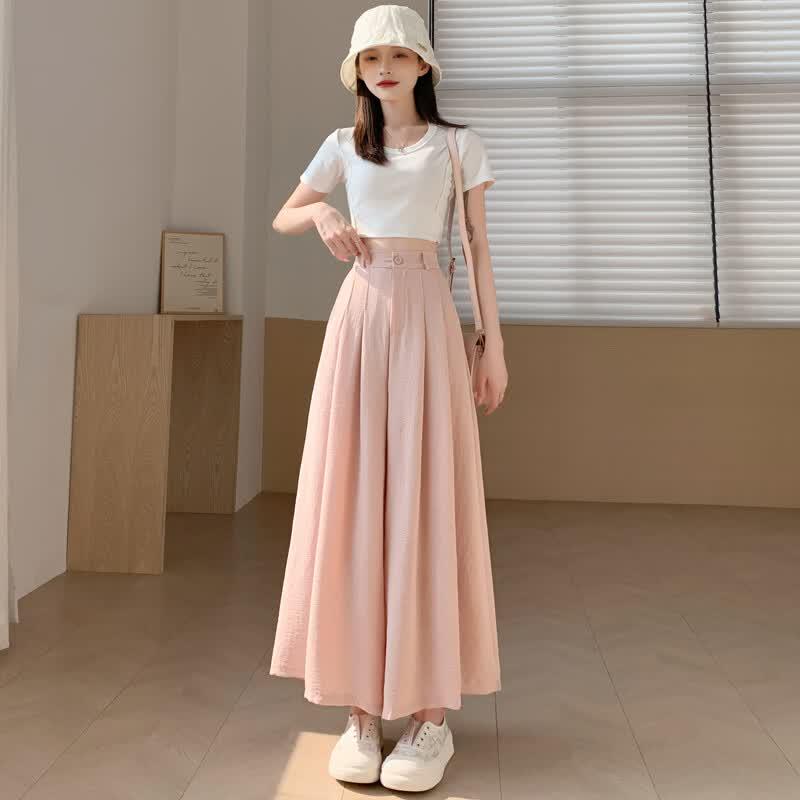 La Chapelle Relaxed Linen Wide-Leg Pants M