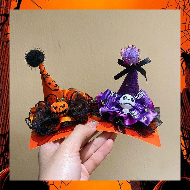 Halloween Headwear, Witch Hat, Hair Clip Party, Pumpkin Headwear, Girls' Fun and Funny Hair Accessories