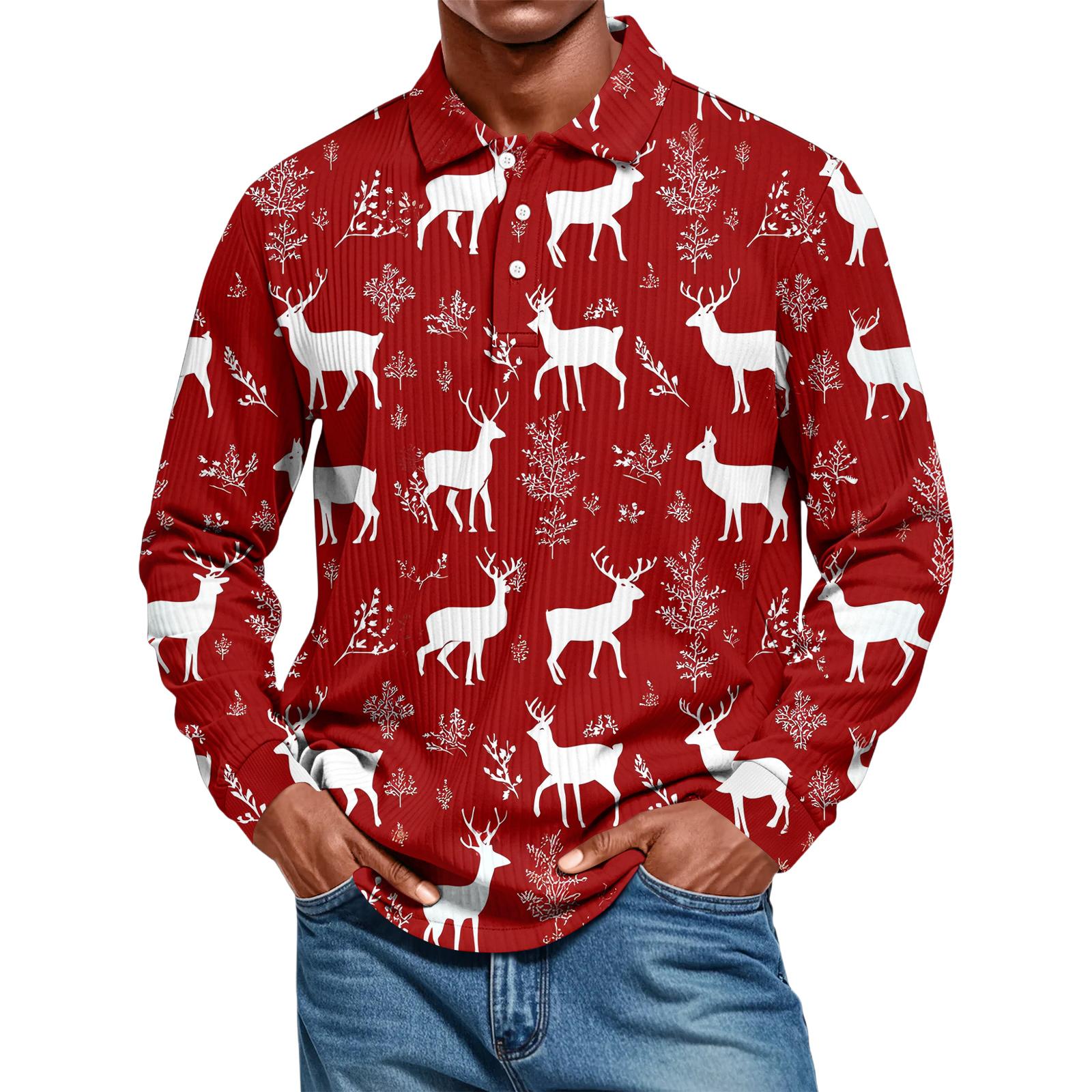 

Мужская повседневная рубашка свободного кроя однотонная с длинным рукавом XL красный