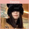 Plush Elegant Bear Knit Hat For Women Winter Warm Thick Fur Cap Beanie