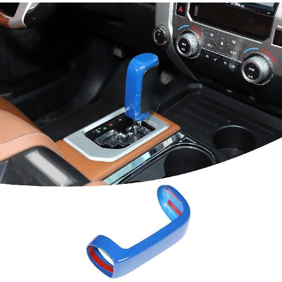 ABS Auto Schalthebelkopf Abdeckung Zieraufkleber für Toyota Tundra 2007 2008 2009 2010 2011 2012 2013 2014+ 2021 Sequoia 2008-2020 (Matt-schwarz)