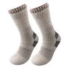 Men Fleece-Lined Socks Winter Thermal Hiking Socks Thick Warm Terry Mid-Calf Socks for Outdoor Sports Skiing Running Daily Wear