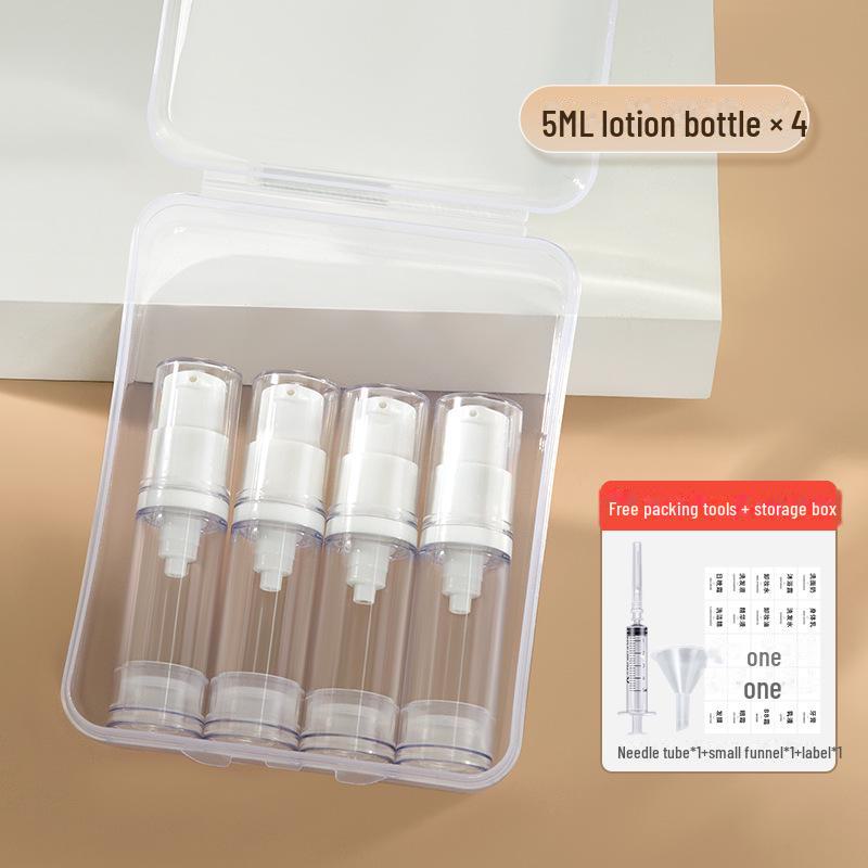 

Портативна пляшка з вакуумним розпилювачем для косметики для подорожей і рідких тональних кремів 5ML vacuum spray bottle 4 pieces