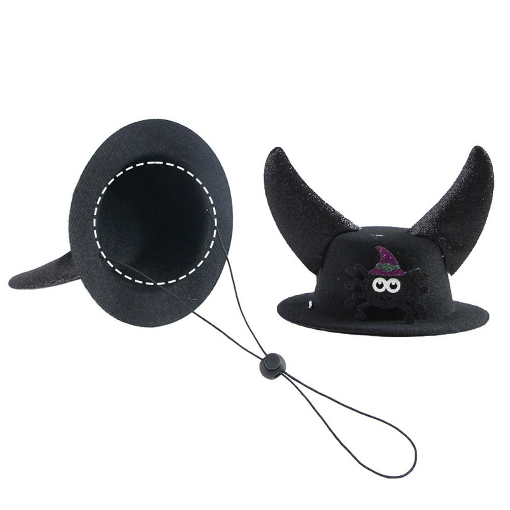 

Cartoon Halloween Pet Horns Hat Adjustable Dog Dress Up Cap Cat Cosplay Hat Cosplay Party Style B