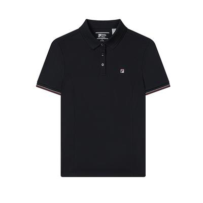 Modernes Erbe DNA Französischer Chic Sommer Einfarbig Einfaches Logo Atmungsaktives Poloshirt Damen Oberteile Legendäres Blau F11W431101FNV