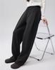Vasarhely Straight Medium Elastic Solid Spring Women's Fleece-Lined Pants, Thick, Warm, Casual, Waist, Color, Leg-Lengthening, Slimming, Fall, Winter,