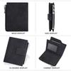 Men Tirfold Short Wallet Multi-Slot Money Clip Simple Vertical Zipper Card Holder Purse