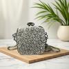 Acrylic Mini Purse With Embellished Flowers And Sparkling Rhinestones For Daily Fashion
