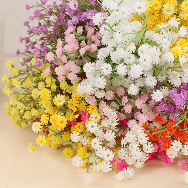 Simulation Gypsy Ornament, Gypsy Fake Flower Bouquet, Lavender Simulation Plant Green Plant Fake Flower