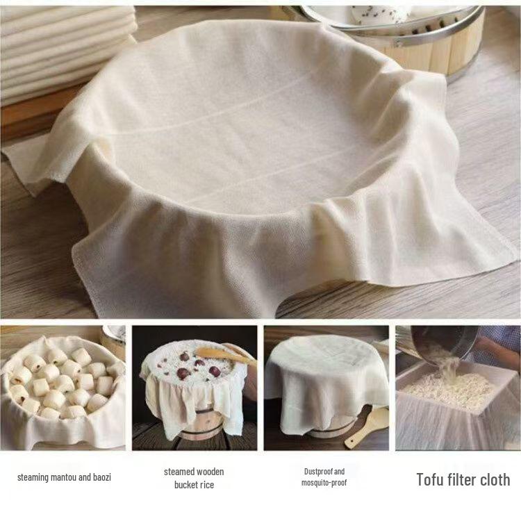 Cotton Tofu Cloth & Soy Milk Filter Mesh – Durable, Thickened Gauze for Soft & Firm Tofu
