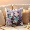 Cute Mejiro Mcqueen Uma Musume Pillow Case Pattern Printed Pillowcase For Living Room Sofa Cushion Cover