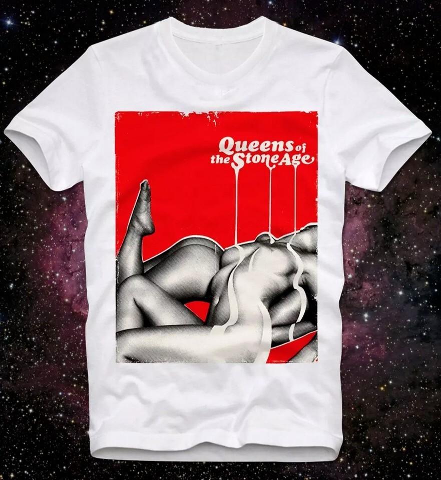Queens Of The Stone Age Band Unisex White T Shirt Full Size S-5XL FH931 Unisex T-Shirt