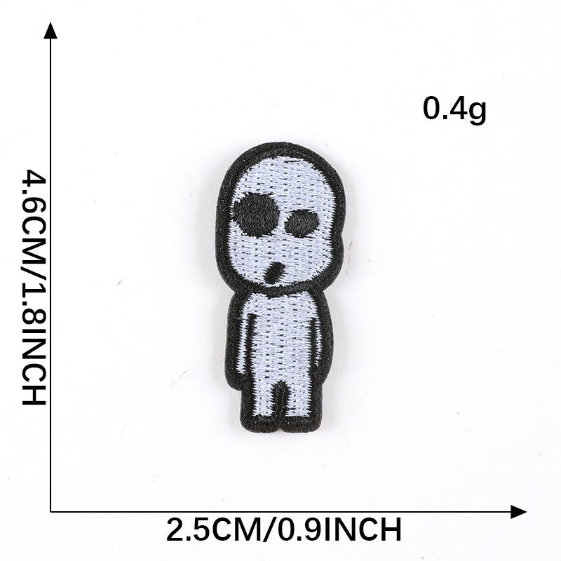 Totenkopf Geist Stickerei Aufkleber Patch: Bekleidungs- & Schuhzubehör