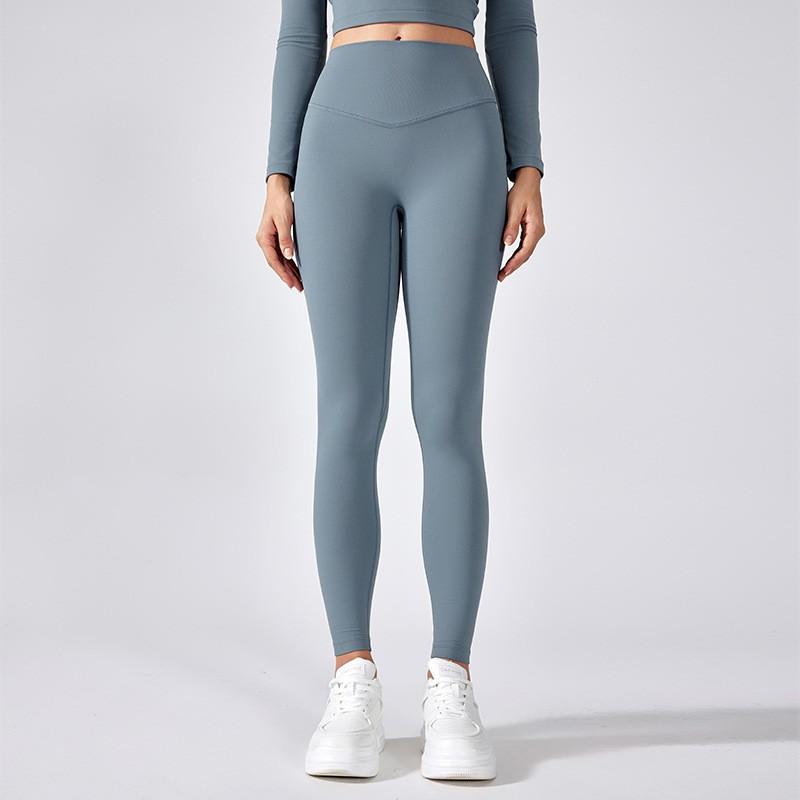 High Waist Yoga Leggings Women Stretchy Slim Fit Workout Pants Seamless Design Outdoor Fitness Wear