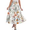 Gonna Maxi da Donna Coulisse Vita Alta Estiva Gonne Lunghe Leggere a Balze Fluide Floreali Plissettate