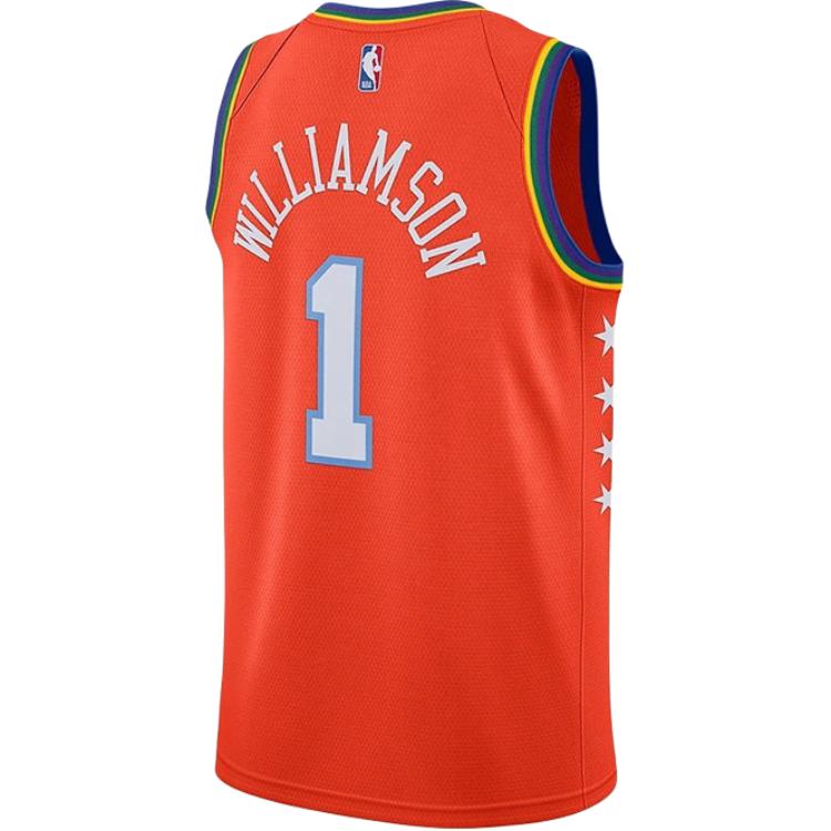 Nike X NBA Kollaboration Williamson Bequem Schnelltrocknend Atmungsaktiv Basketballtrikot All-Star Herren Trikots CU8606-800
