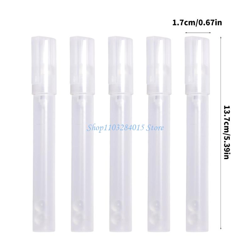 R6FF 5Pcs Empty Paint Pen 4.5MM Round Tip Clear Pen Rod for Sketching Art Painting
