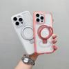 For iPhone 16 Pro Case Compatible with MagSafe Kickstand Clear TPU PC Phone Back Cover