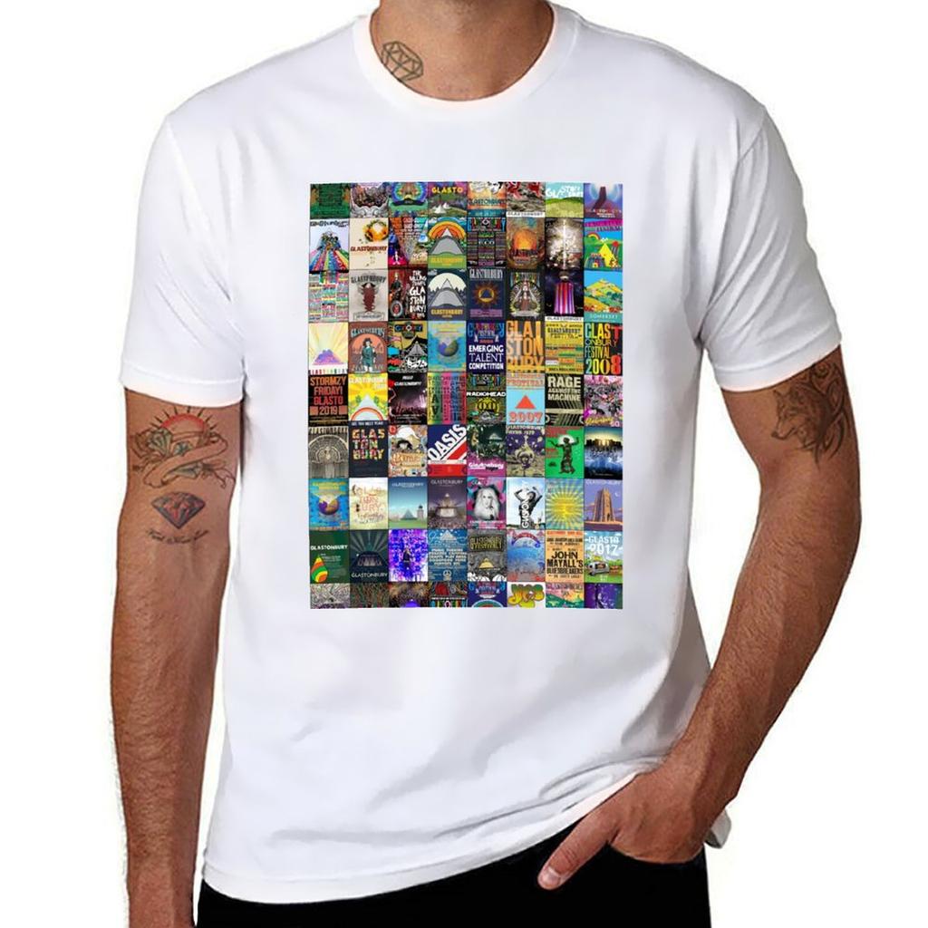 Glastonbury Festival T-shirt T Shirt For Man 100 Percent Cotton T Shirt Man Casual T Shirts For Man Graphic Funny T-shirt
